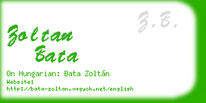 zoltan bata business card