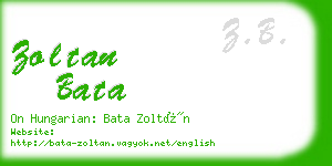 zoltan bata business card